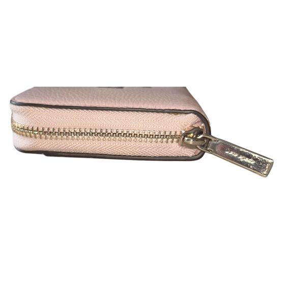Kate Spade Logo Glitter On Large Continental Rose Full-Zip Leather Wallet189 - Picture 4 of 11